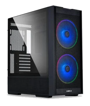 Lancool 206 Black Case ,Tool-free, NO PSU ,2X160mm ARGB , 3USB2/3.0, Audio & speaker