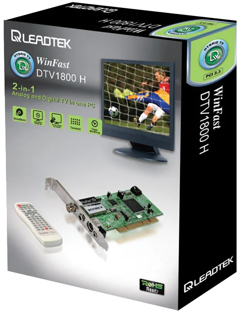 כ.טלביזיה +שלט Leadtek WinFast DTV1800