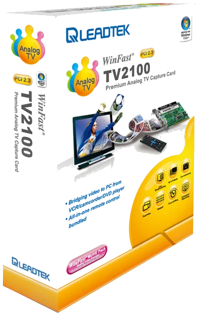 כ.טלביזיה +שלט Leadtek WinFast TV2100
