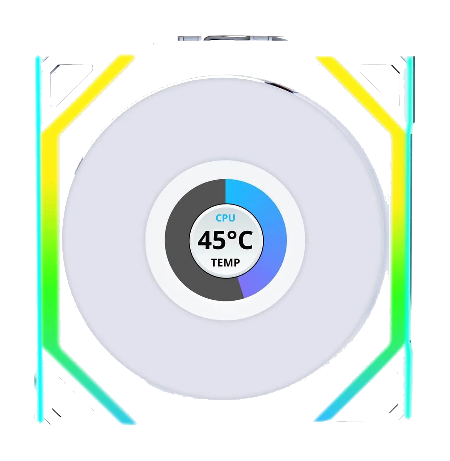 מאורר לבן למארז Lian-Li UNI SL Wireless LCD 120mm White Fan
