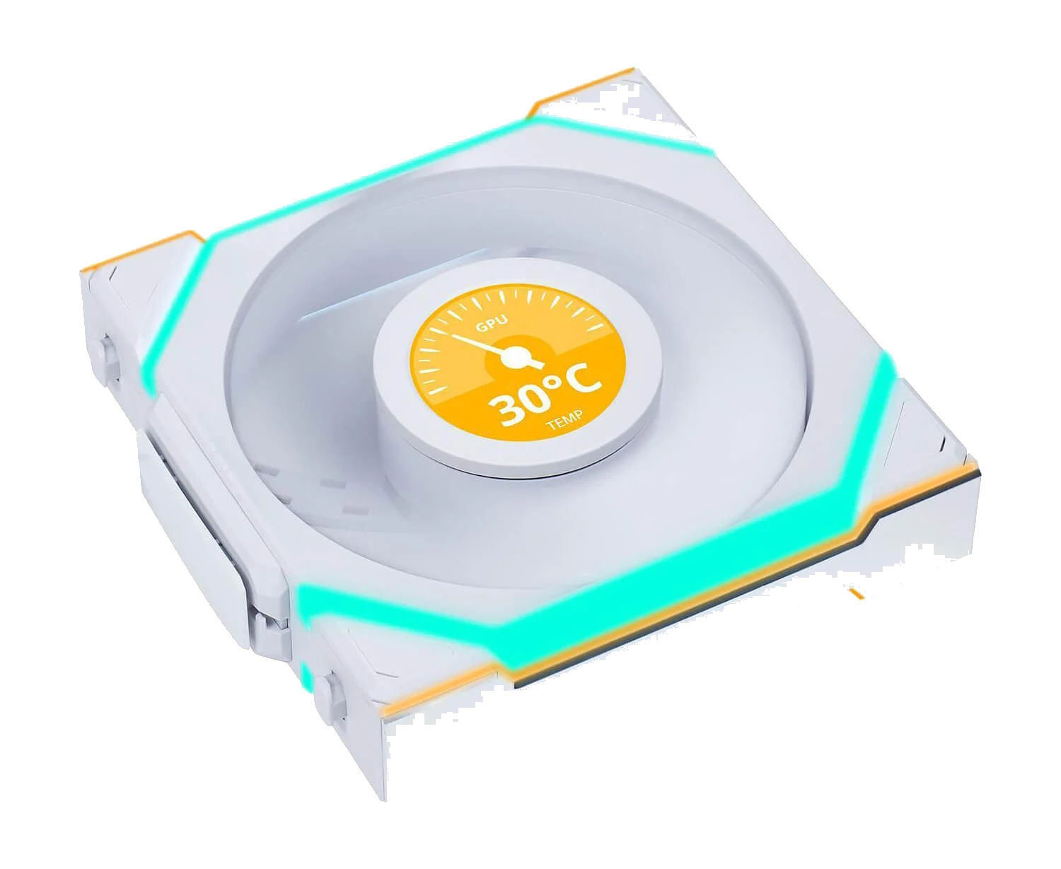 מאורר לבן למארז Lian-Li UNI SL Wireless LCD 120mm White Fan – תמונה 2