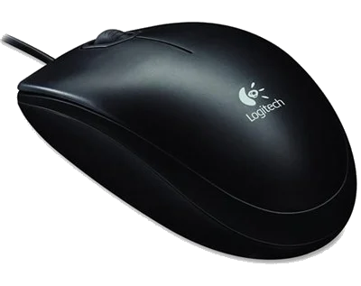 עכבר אופטי Logitech B100 Optical Mouse BLACK USB