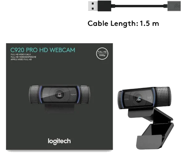 מצלמת אינטרנט Logitech® C920 PRO FULLHD WEBCAM – תמונה 3