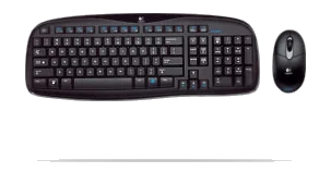מקלדת ועכבר אלחוטיים Logitech® Cordless Desktop® EX 100 ,Vista certified, USB/PS2