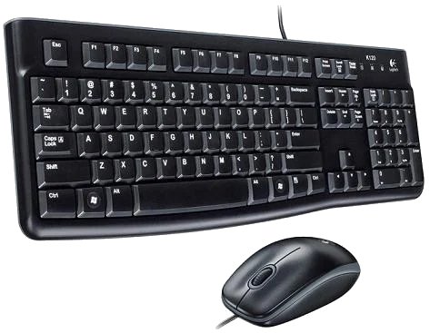 מקלדת ועכבר חוטיים Logitech® Corded Desktop® MK120 ,Vista/WIN7 certified, USB