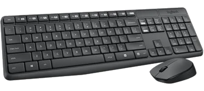 מקלדת ועכבר אלחוטיים Logitech® Cordless Desktop® MK235 ,Vista/WIN7/8/10 certified, USB