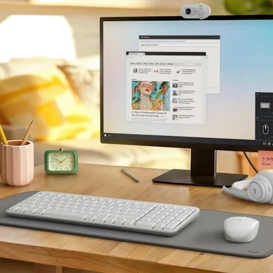 מקלדת ועכבר אלחוטיים Logitech® Cordless Desktop® MK250 ,WIN10/11 certified, USB WHITE – תמונה 5