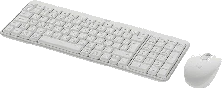 מקלדת ועכבר אלחוטיים Logitech® Cordless Desktop® MK250 ,WIN10/11 certified, USB WHITE – תמונה 4