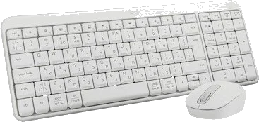 מקלדת ועכבר אלחוטיים Logitech® Cordless Desktop® MK250 ,WIN10/11 certified, USB WHITE – תמונה 3
