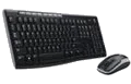 מקלדת ועכבר אלחוטיים Logitech® Cordless Desktop® MK260 ,Vista/WIN7 certified, USB