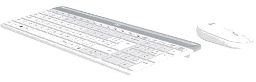 מקלדת ועכבר אלחוטיים Logitech® Cordless Desktop® MK470 Slim WHITE ,WIN7/8/10 certified, USB – תמונה 4