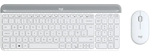 מקלדת ועכבר אלחוטיים Logitech® Cordless Desktop® MK470 Slim WHITE ,WIN7/8/10 certified, USB