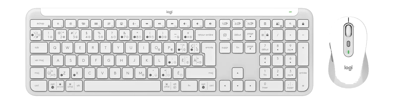 מקלדת ועכבר אלחוטיים Logitech® Cordless Desktop® MK950 Signature Slim Combo ,WIN10/11 certified, USB