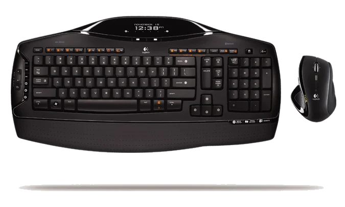 מקלדת ועכבר אלחוטיים ®Logitech® Cordless Desktop® MX™ 5500 Revolution,XP/Vista certified, USB Bluetooth