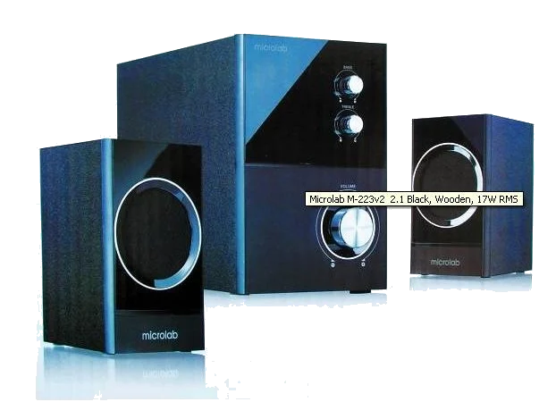רמקולים Microlab M223V2 2.1 17W RMS