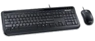 מקלדת ועכבר אופטי Microsoft® 600 Pack 3.0 Keyboard eng/heb + mouse opt , USB