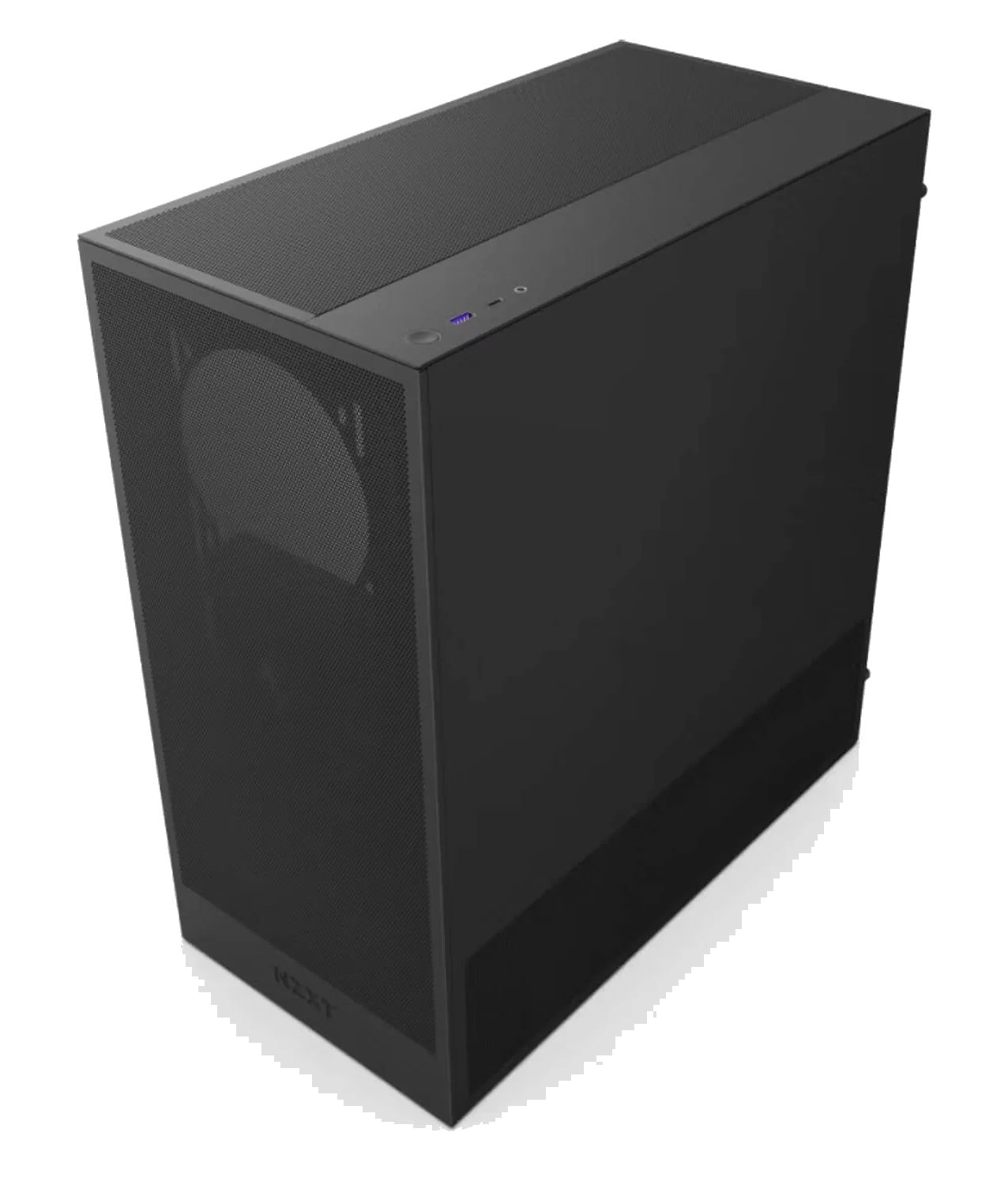 NZXT H5 FLOW BLACK - (2024),Tool-free, without PSU , 2X120mm Fan, USB3.0, Audio & speaker – תמונה 2