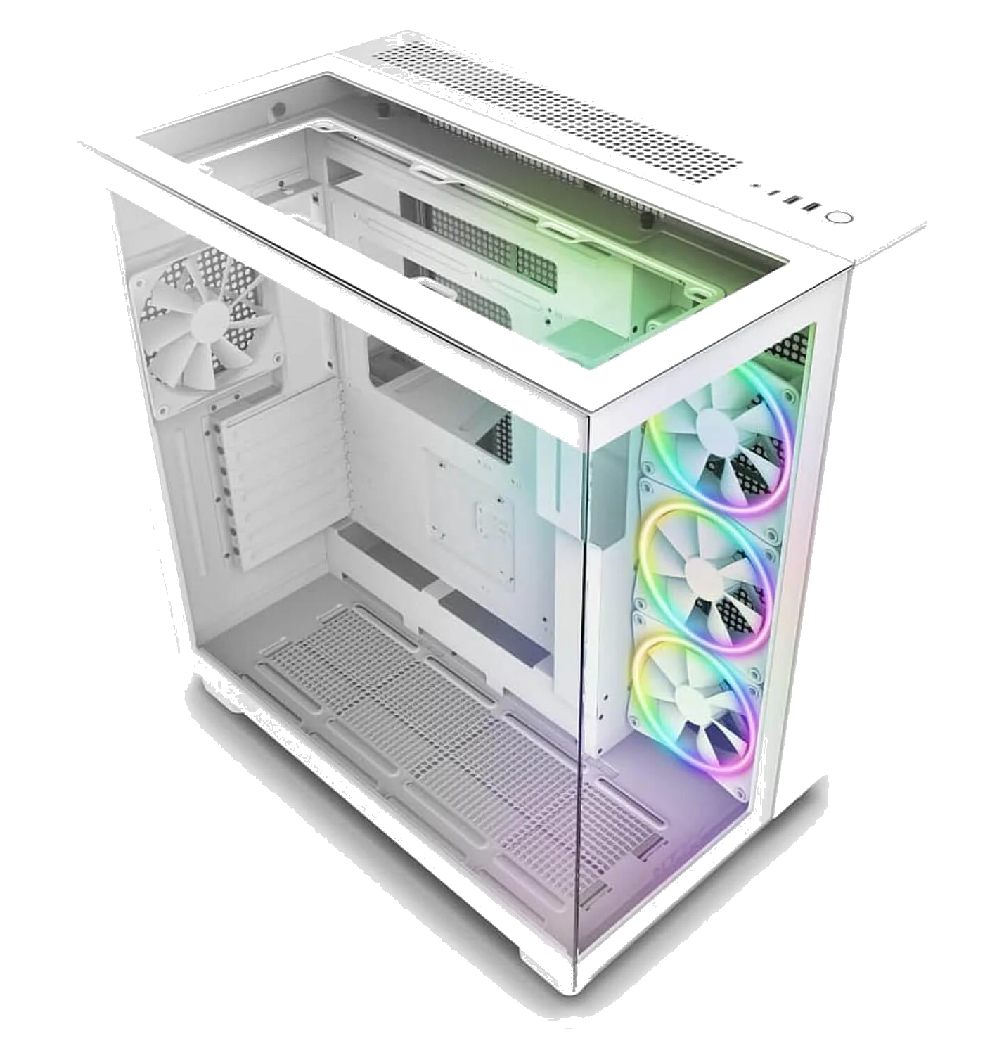 NZXT H9 ELITE WHITE - White,Tool-free, without PSU , 4X120mm Fan, USB3.0, Audio & speaker