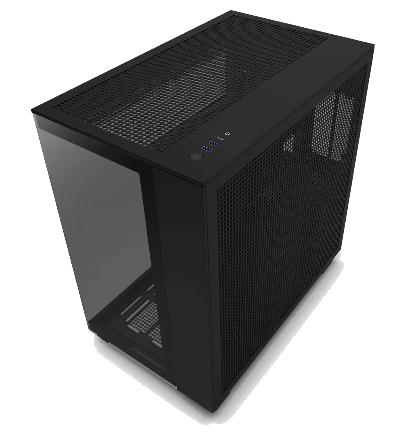 NZXT H9 FLOW Black ,Tool-free, without PSU , 4X120mm Fan, USB3.0, Audio & speaker – תמונה 2
