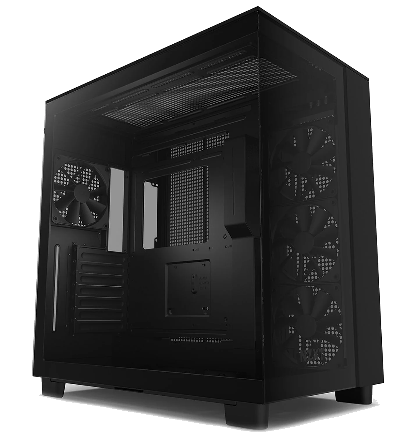 NZXT H9 FLOW Black ,Tool-free, without PSU , 4X120mm Fan, USB3.0, Audio & speaker