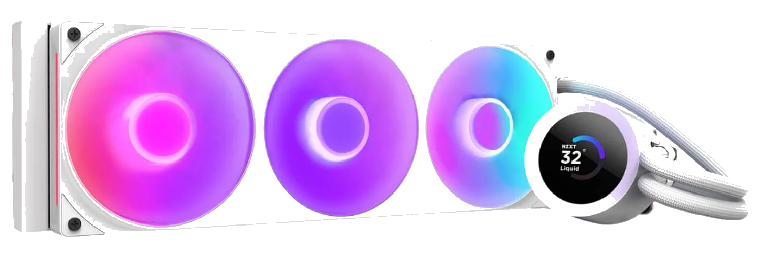 קירור נוזלי למעבד NZXT Kraken Plus 360 RGB 360mm White