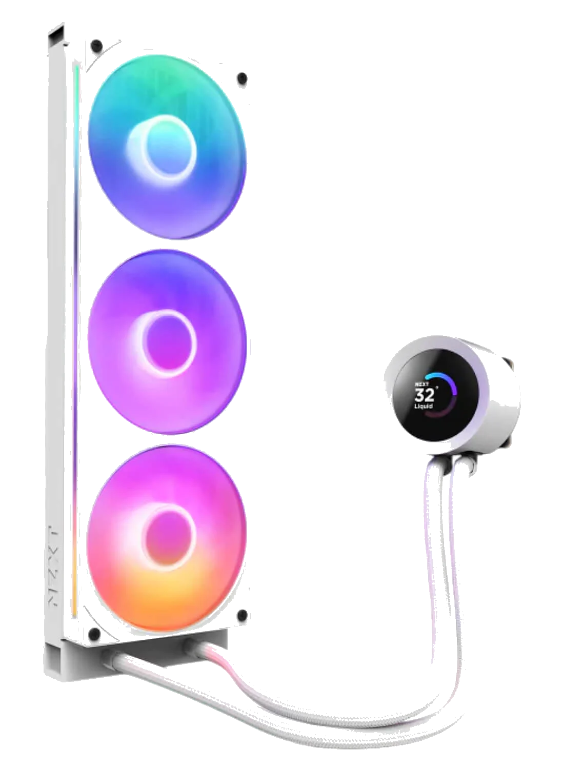 קירור נוזלי למעבד NZXT Kraken Plus 360 RGB 360mm White – תמונה 3