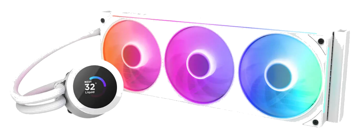 קירור נוזלי למעבד NZXT Kraken Plus 360 RGB 360mm White – תמונה 2