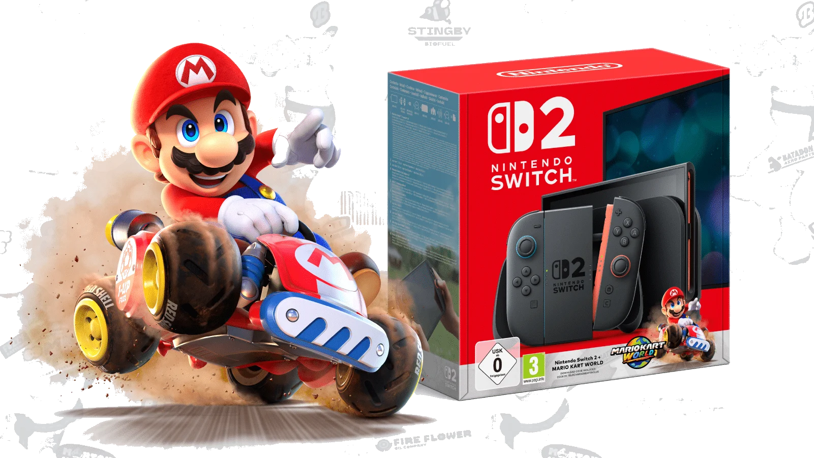 קונסולת משחק Nintendo Switch 2 + Nintendo Mario Kart World
