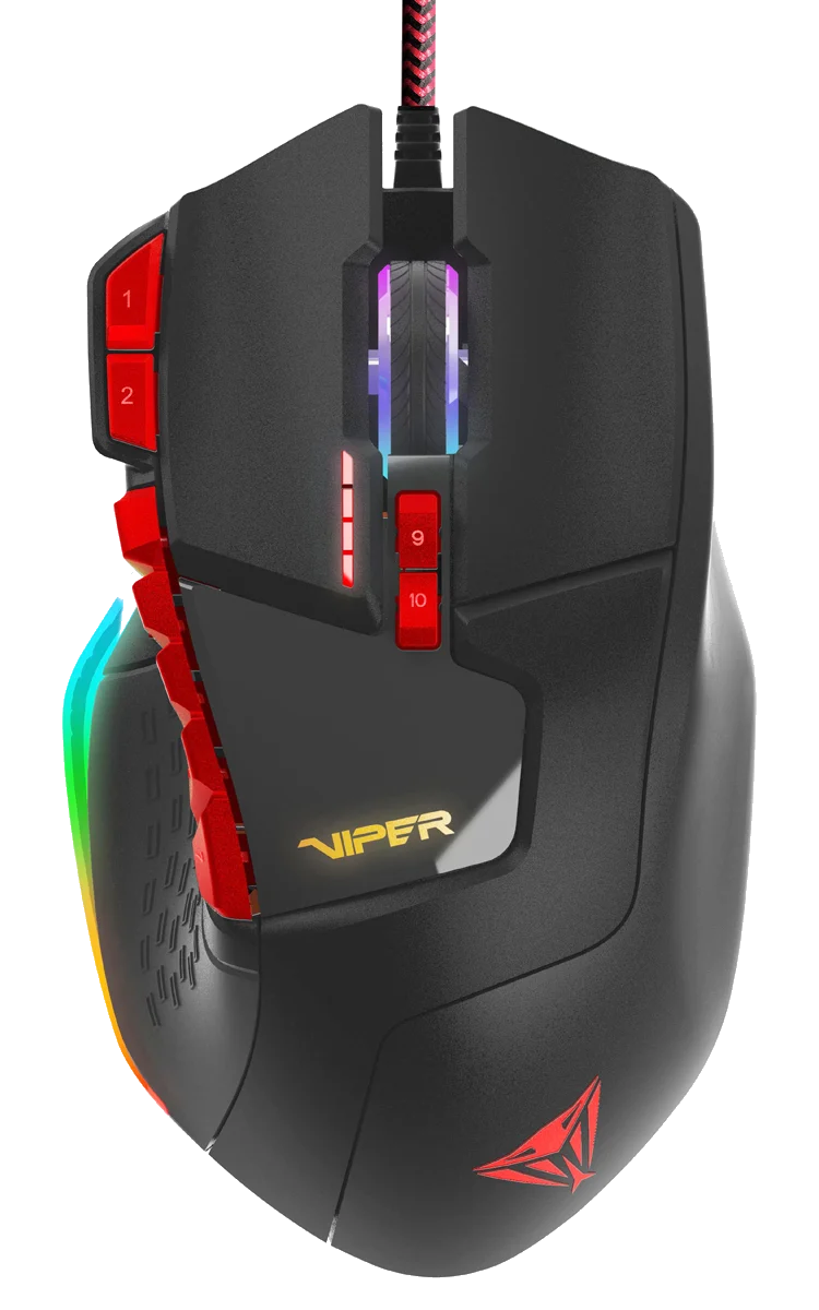 עכבר לייזר PATRIOT GAMING MOUSE PV570LUXWK: Mouse Laser RGB FPS+MMO Hybrid USB