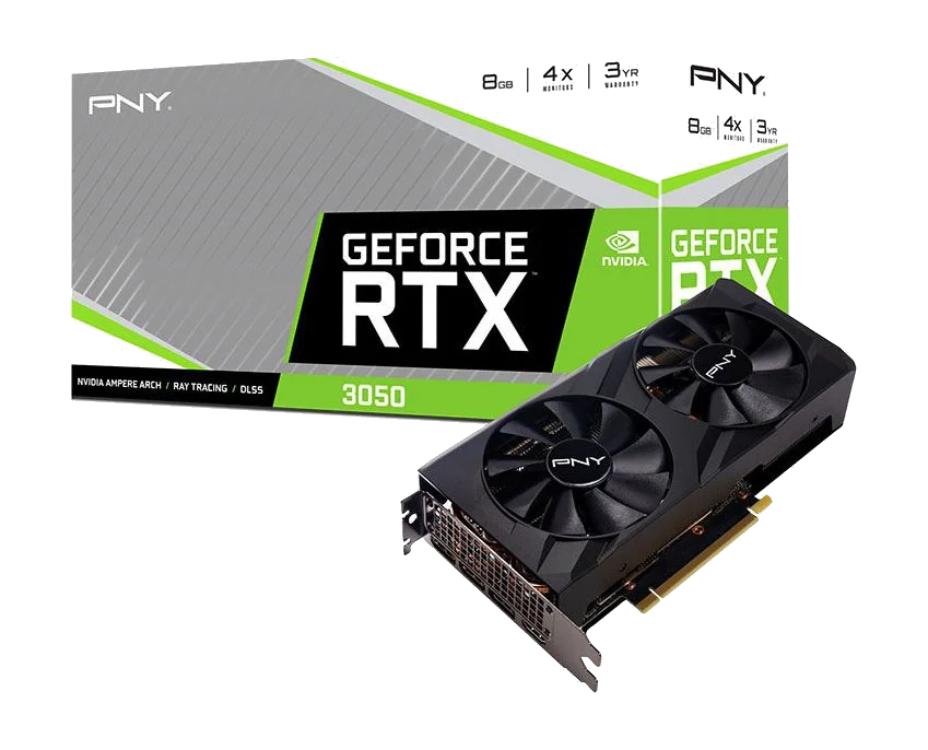 PNY nVIDIA Geforce RTX 3050 8GB VERTO™ Dual Fan 3DP+HDMI