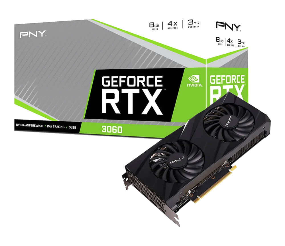 PNY nVIDIA Geforce RTX 3060 8GB VERTO™ Dual Fan 3DP+HDMI