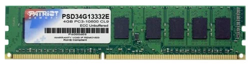 Patriot DDR3 PC-10600 1333MHZ 4096MB CL9