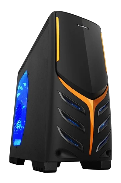 RAIDMAX VIPER + WINDOW ,Tool-free, no PSU, 2X 120mm+ 80mm All Led + Temp Sensor, USB3.0 Audio & speaker