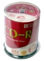 דיסקים לצריבה RICOH CDR X52 700MB 80MIN CAKE 100