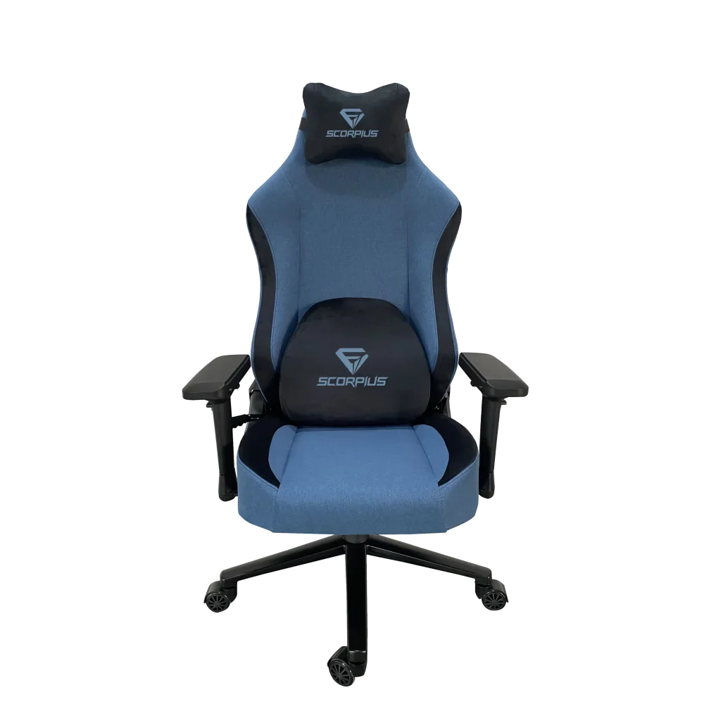כיסא גיימינג שחור SCORPIUS PERFORMANCE BLUE GAMING CHAIR