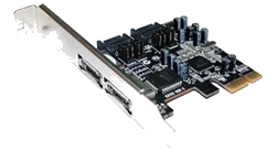בקר STLAB A-341 SATA II 2 CHANNEL + e-SATA X2, RAID Controller , PCI-E
