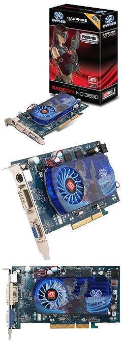 Sapphire ATI RADEON HD 3650 512MB + TV OUT +DVI AGP