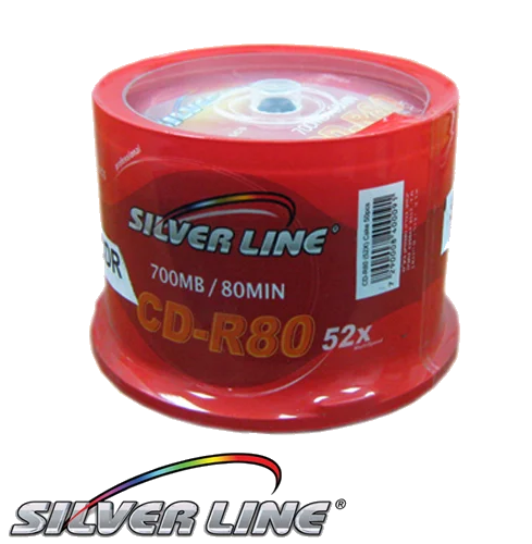 דיסקים לצריבה Silver Line CD-R80MIN/X52 CAKEx50