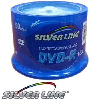 דיסקים לצריבה Silver Line DVD -R X16 4700MB 120MIN CAKE 50