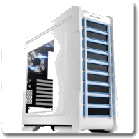 Thermaltake Chaser A31 Snow Edition + WINDOW ,Tool-free, no PSU,120mm Fan, USB3.0, Audio & speaker