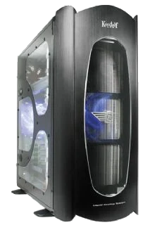 Thermaltake KANDALF BLACK + Window ,LCS (LIQUID COOLING SYSTEM)Tool-free, no PSU,120mm Fan, USB2.0, Audio & speaker
