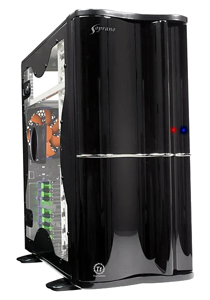Thermaltake SOPRANO Black + WINDOW ,Tool-free, no PSU,120mm Fan, USB2.0, Audio & speaker