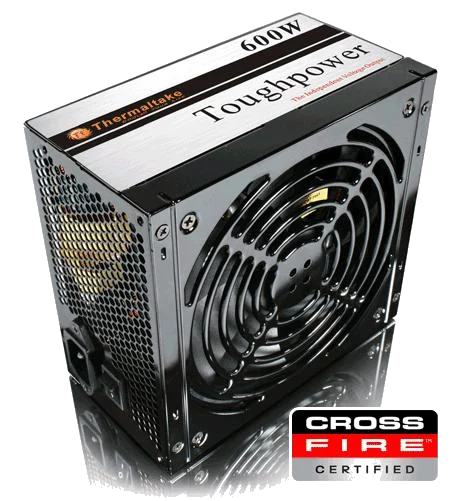 ספק Thermaltake THOUGHPOWER 600W ,52A/12V,2.2 VER,140mm Silent FAN,EPS12V,2X PCI-E A.PFC