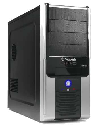 Thermaltake WING RS 101 Black ,Tool-free, no PSU,120mm Fan, USB2.0, Audio & speaker