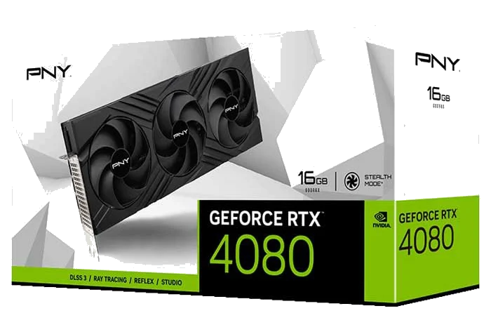 PNY nVIDIA Geforce 4080 16GB GDDR6X VERTO™ Triple Fan DLSS 3 3DP+HDMI