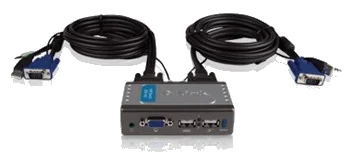 קופסת מיתוג ל-2 מחשבים עם חיבור KVM DLINK DKVM-221 2PORT USB
