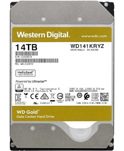 כונן קשיח WD Caviar® SE SATA-III WD142KRYZ Gold Enterprise 14000GB 256MB Western Digital