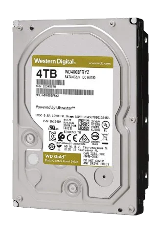כונן קשיח WD Caviar® SE SATA-III WD4003FRYZ Gold Enterprise 4000GB 256MB Western Digital