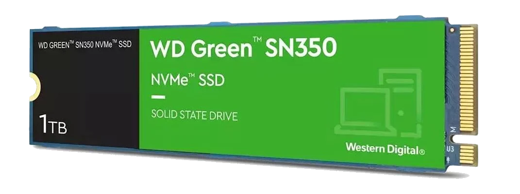 דיסק קשיח Western Digital® 1000GB NVME Green SN350 Gen3 x4 PCIe