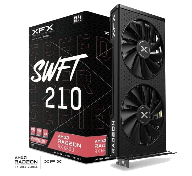XFX AMD RADEON RX 6600 8GB 192Bit GDDR6 +DP +HDMI PCI-E